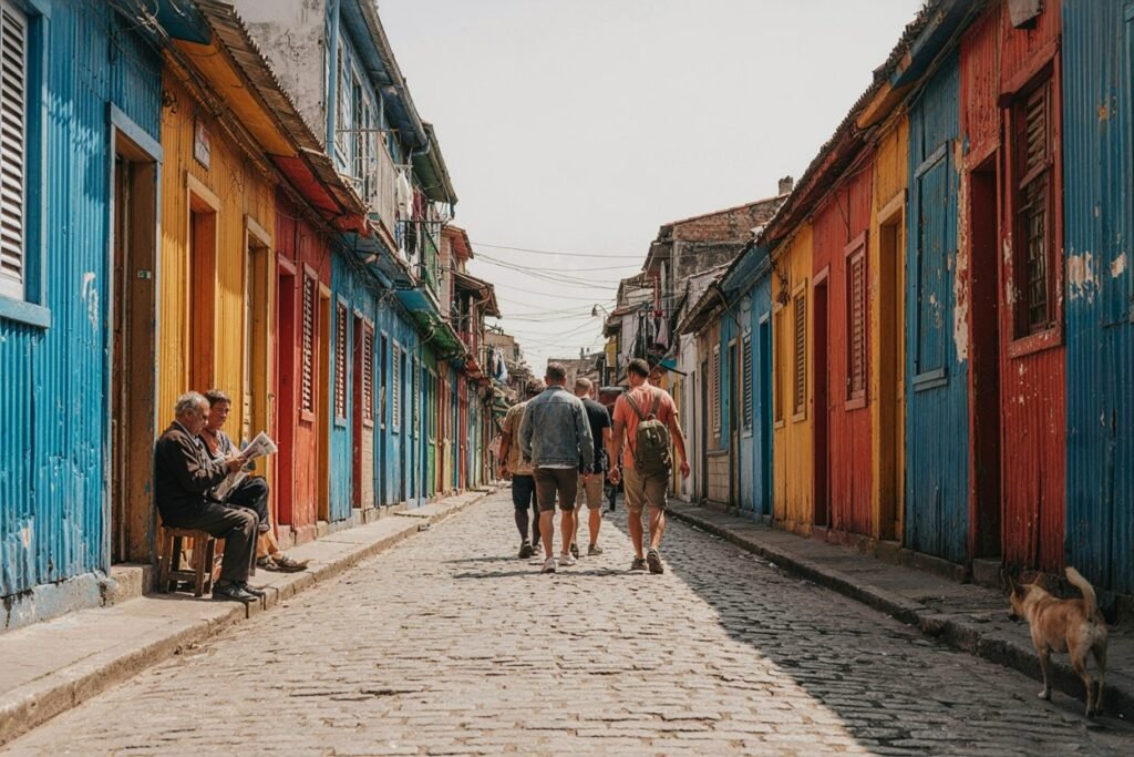 Casas coloridas do Caminito, em La Boca, Buenos Aires